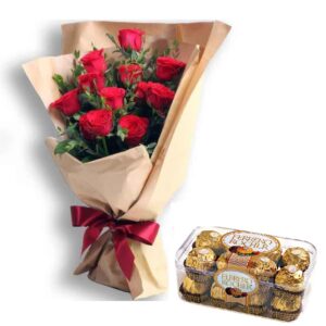 Bouquet of Red Roses Chocolates