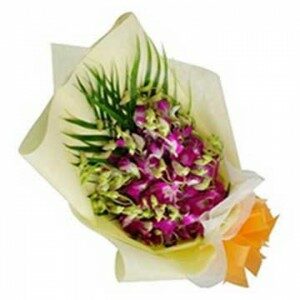 Polite Pat - Purple Orchid Bouquet