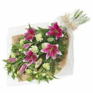 Bouquet of Roses Lilies Carnations