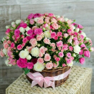 big flower basket