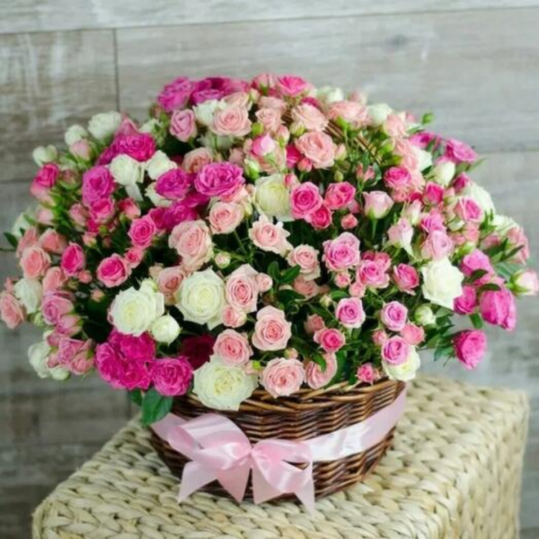 big flower basket