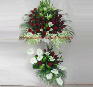 Lilies Roses Orchids stand
