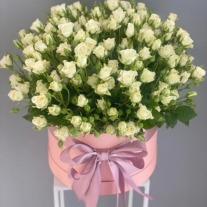 white baby roses box