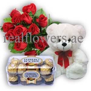 Fullness in Life Presents Roses Teddy Chocolates