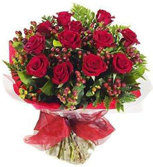 Most of The Time - Red Roses Bouquet with Greens