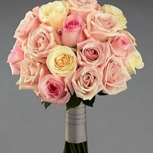 pink roses bridal bouquet