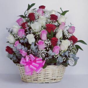 31 mix roses basket