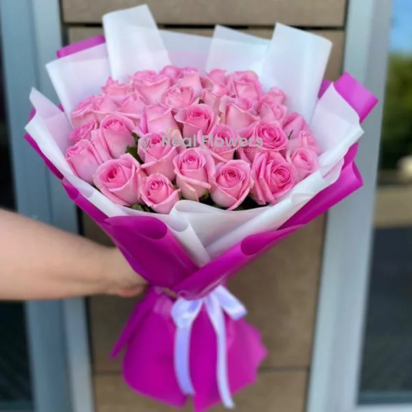 25 pink roses Bouquet