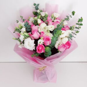 pink hand bouquet