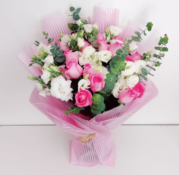 pink hand bouquet