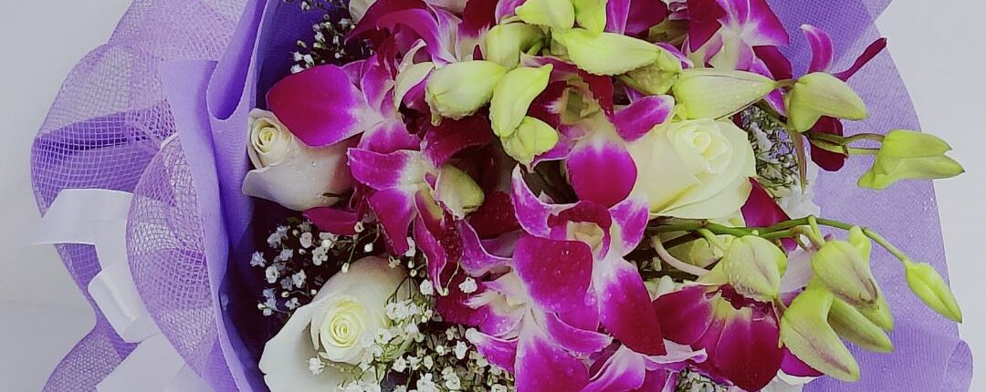 orchid roses bouquet