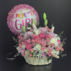 Baby girl flower basket