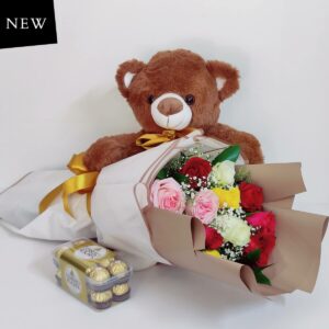bouquet teddy chocolate
