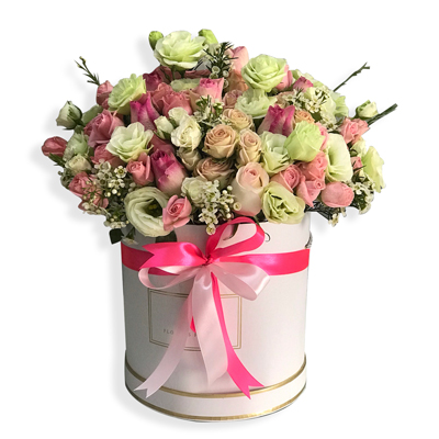 Spray Roses Lisianthus Flowers Box