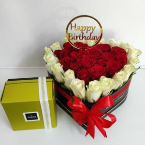 red white roses Patchi