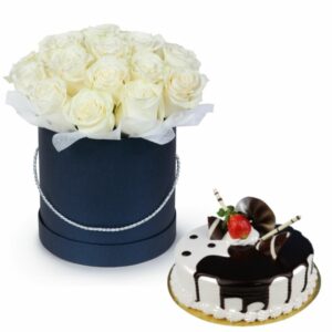 White Roses Box Cake