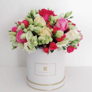 pastel color flowers box