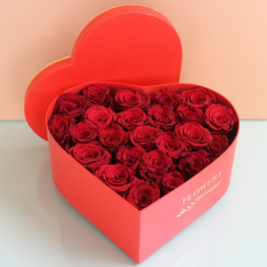 25 red roses box