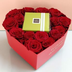 15 red roses chocolates