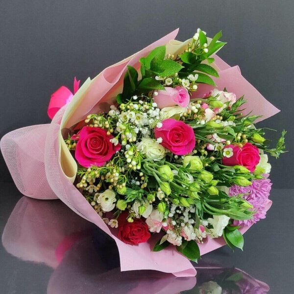 mixed pink flowers